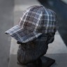 Кепка бейсболка FCT утеплена в клетку коричневая (1 номер) 58