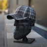 Кепка бейсболка FCT утеплена в клетку коричневая (1 номер) 58
