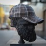 Кепка бейсболка FCT утеплена в клетку коричневая (1 номер) 58