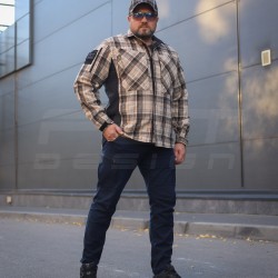 Тактична мілітарі Сорочка FCT демісезон утеплена в клітинку жовто-коричнева (29 номер)