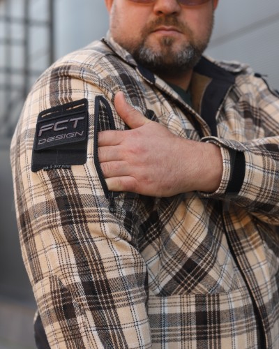 Тактична мілітарі Сорочка FCT демісезон утеплена в клітинку жовто-коричнева (29 номер) 40-42/3 40-42/3