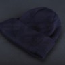 Шапка в'язана синя з підворотом  56 56