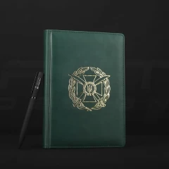 Блокнот щоденник ЗСУ хакі А5 з тисненням золото