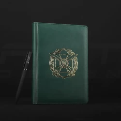 Блокнот дневник ВСУ хаки А5 с тиснением золото