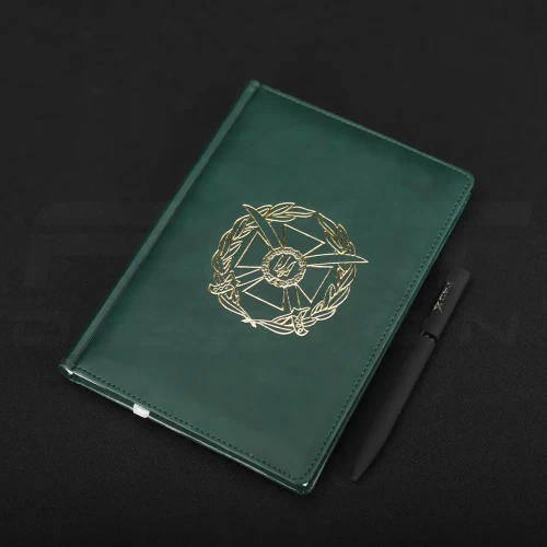 Блокнот щоденник ЗСУ хакі А5 з тисненням золото 14,8 х21 см 14,8 х21 см