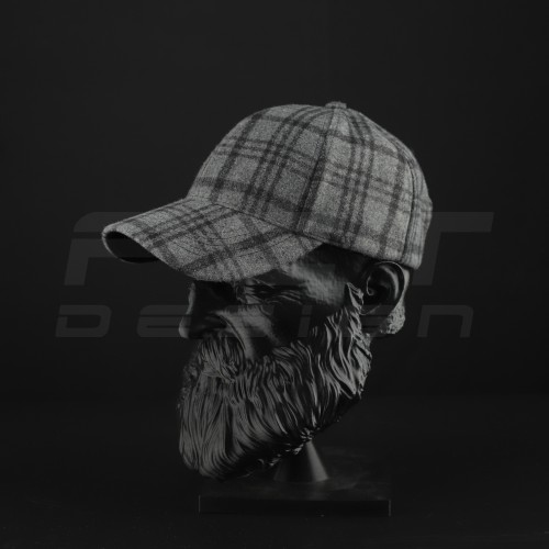 Кепка бейсболка FCT утеплена в клітинку темно-сіра (2 номер)  58 58