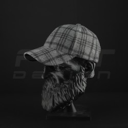 Кепка бейсболка FCT утеплена в клітинку темно-сіра (2 номер)