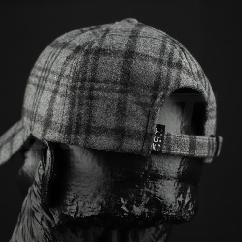 Кепка бейсболка FCT утеплена в клітинку темно-сіра (2 номер)  58 58