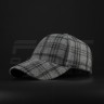 Кепка бейсболка FCT утеплена в клетку темно-серая (2 номер) 58
