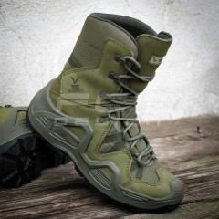 Берці тактичні Vogel водонепроникні шкіра хакі