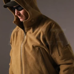 Куртка Хантер флісова на мембрані під гумку непромокаюча койот