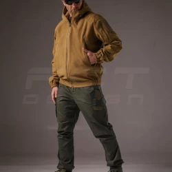 Куртка Хантер флісова на мембрані під гумку непромокаюча койот