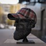 Кепка бейсболка FCT утепленная в клетку красная (3 номер)  58