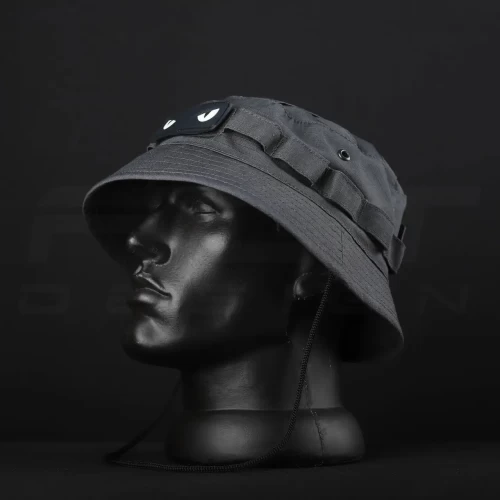 Панама тактическая рип-стоп Велкро с регулятором серая 56