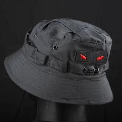 Панама тактическая рип-стоп Велкро с регулятором серая