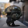 Баллистический бронешлем Fast 3A койот с наушниками Earmor M32 (X), фонариком и кавером Multicam