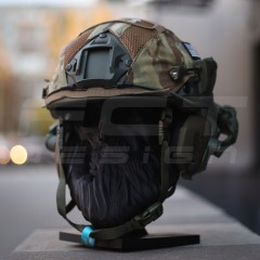 Баллистический бронешлем Fast 3A койот с наушниками Earmor M32 (X), фонариком и кавером Multicam