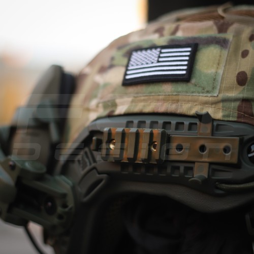 Баллистический бронешлем Fast 3A койот с наушниками Earmor M32 (X), фонариком и кавером Multicam