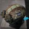 Баллистический бронешлем Fast 3A койот с наушниками Earmor M32 (X), фонариком и кавером Multicam