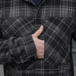 Тактична мілітарі Сорочка FCT демісезон утеплена в клітинку сіра (47 номер)
