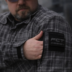 Тактична мілітарі Сорочка FCT демісезон утеплена в клітинку сіра (47 номер)