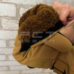 Рукавички зимові утеплені тактичні з кісточками койот