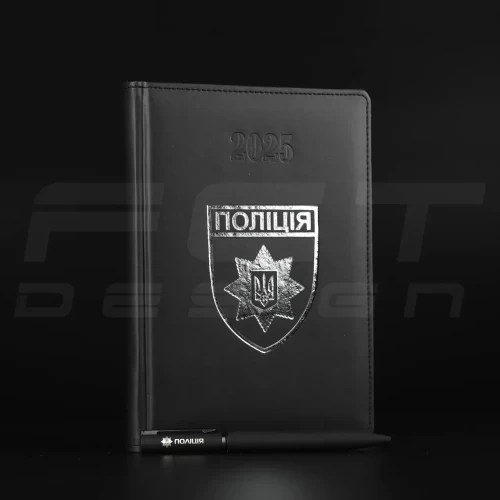 Блокнот щоденник Поліції датований з тисненням А5 на 2025 рік 14,8х21 см 14,8х21 см