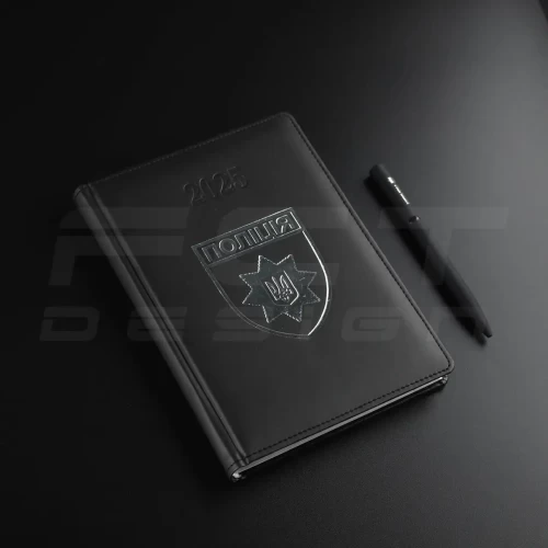 Блокнот щоденник Поліції датований з тисненням А5 на 2025 рік 14,8х21 см 14,8х21 см