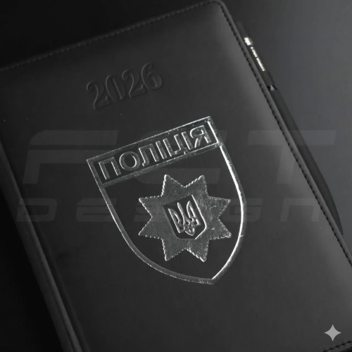 Блокнот дневник Полиции датирован с тиснением А5 на 2026 год 14,8х21 см