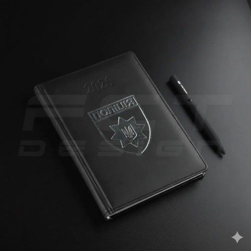 Блокнот дневник Полиции датирован с тиснением А5 на 2026 год 14,8х21 см