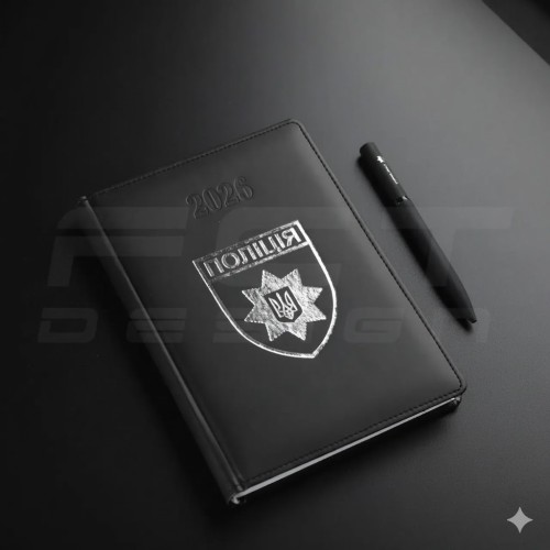 Блокнот дневник Полиции датирован с тиснением А5 на 2026 год 14,8х21 см