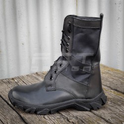 Берцы тактические Энерджи летние кожа черные облегченные