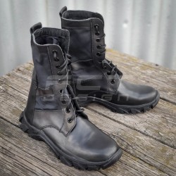 Берцы тактические Энерджи летние кожа черные облегченные