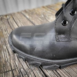 Берцы тактические Энерджи летние кожа черные облегченные