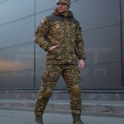 Костюм Горка 5 тактический зимняя Пиксель Хищник G-0822 с налокотниками и наколенниками