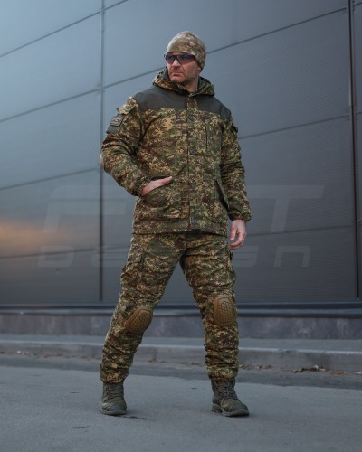 Костюм тактичний Гірка 5 зимова Піксель Хижак G-0822 з налокітниками та наколінниками 40-42/3 40-42/3