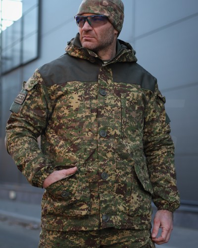 Костюм тактичний Гірка 5 зимова Піксель Хижак G-0822 з налокітниками та наколінниками 40-42/3 40-42/3