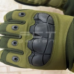 Рукавички зимові утеплені тактичні з кісточками хакі