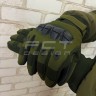Рукавички зимові утеплені тактичні з кісточками хакі