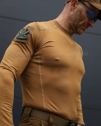 Лонгслів футболка довгий рукав тактична Джерсі стрейч койот 44 44