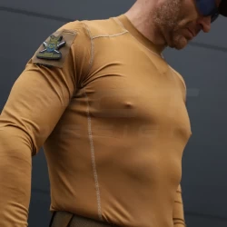 Лонгслив футболка длинный рукав тактическая Джерси стрейч койот