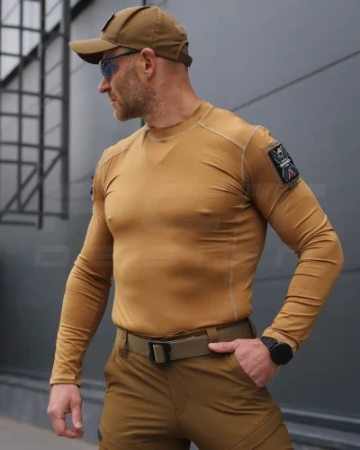 Лонгслів футболка довгий рукав тактична Джерсі стрейч койот 44 44