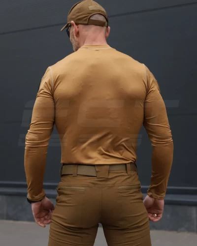 Лонгслів футболка довгий рукав тактична Джерсі стрейч койот 44 44