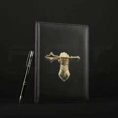 Блокнот щоденник Танкових військ ЗСУ чорний А5 з нанесенням