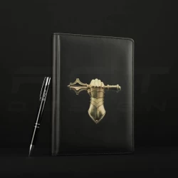 Блокнот дневник Танковых войск ВСУ черный А5 с нанесением