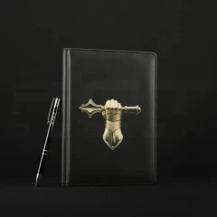 Блокнот щоденник Танкових військ ЗСУ чорний А5 з нанесенням