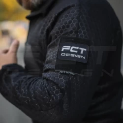 Кофта флис соты Гексагон на молнии черная