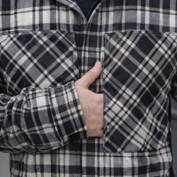 Тактична мілітарі Сорочка FCT зимова утеплена в клітинку Сіро-жовта фліс підкладка (45 номер)