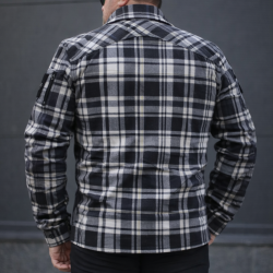 Тактична мілітарі Сорочка FCT зимова утеплена в клітинку Сіро-жовта фліс підкладка (45 номер)