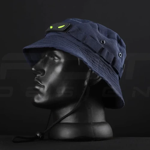 Панама тактическая рип-стоп Велкро с регулятором синяя 56